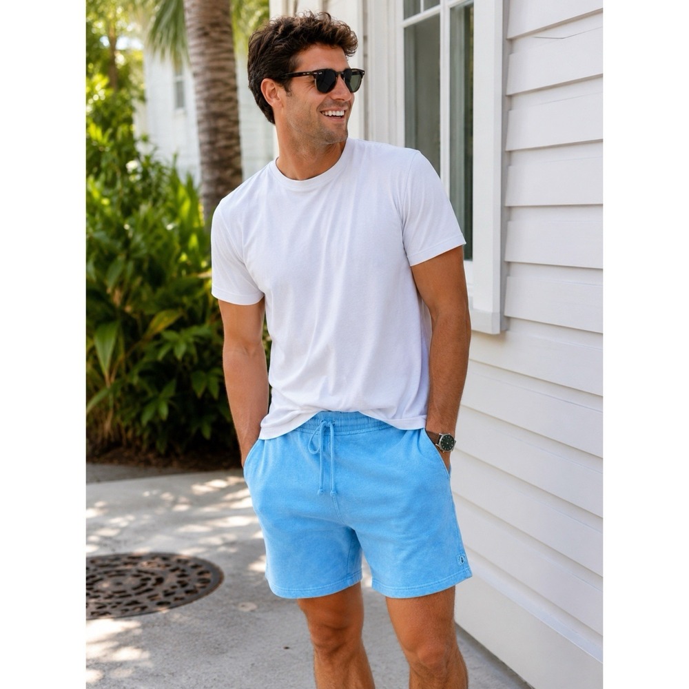 Chubbies Lazy Days Schwort Sweat Shorts XXL Blue Drawstring Pockets